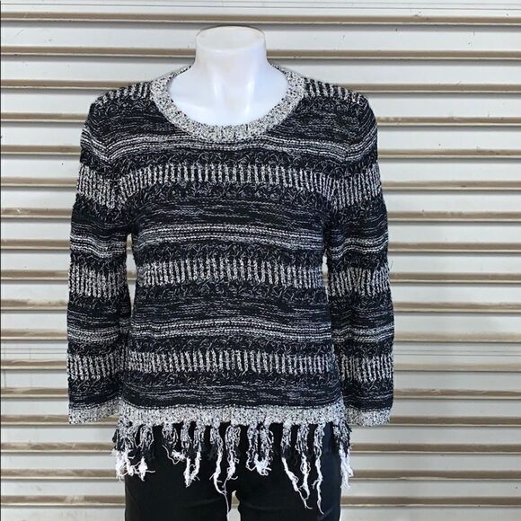 🛍️Ruby Rd. cotton blend black and white sweater - Picture 3 of 6